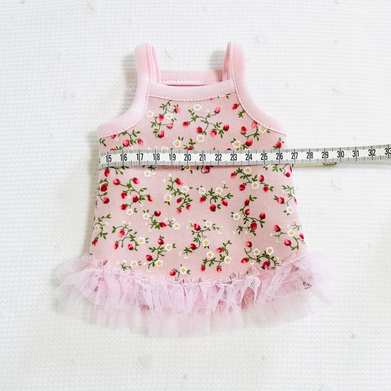 モルモット服 野苺柄 ワンピース ピンク | モルモット服専門