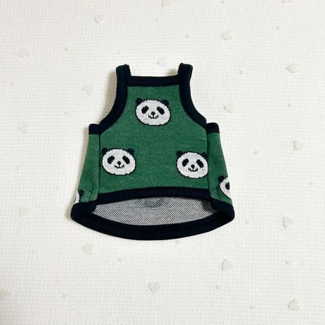 モルモット服 パンダ柄 グリーン