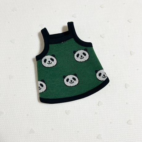モルモット服 パンダ柄 グリーン