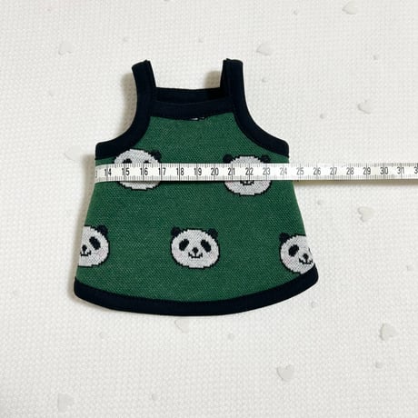 モルモット服 パンダ柄 グリーン