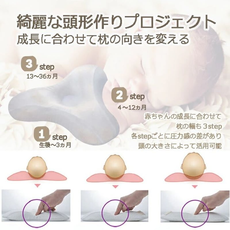アルプレミオ 3stepベビーまくら オーガニックコットン100 アルプレミオ 3stepベビーまくら オーガニックコットン100