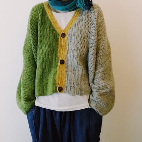 [English Pattern] MIO - the Crocheted Penguin Wing Cardigan-