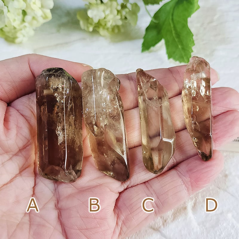 天然シトリン 穴あきペンダントトップ用 磨きポイント | 鉱物雑貨