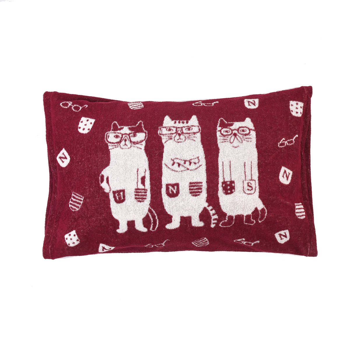 24-7574 のびのびパイルまくらカバー ネコまるけ柄 | KUSUGURU STORE