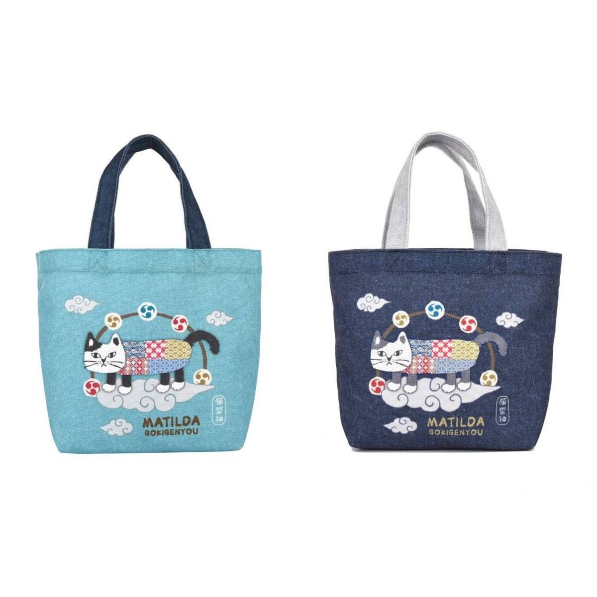 25-8597 キャンバスプチトートバッグ マチルダさん雷神柄 | KUSUGURU STORE