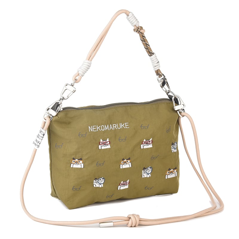 24-7594 パラコードポシェット ネコまるけ柄 | KUSUGURU STORE 24-7594 パラコードポシェット ネコまるけ柄 | KUSUGURU STORE