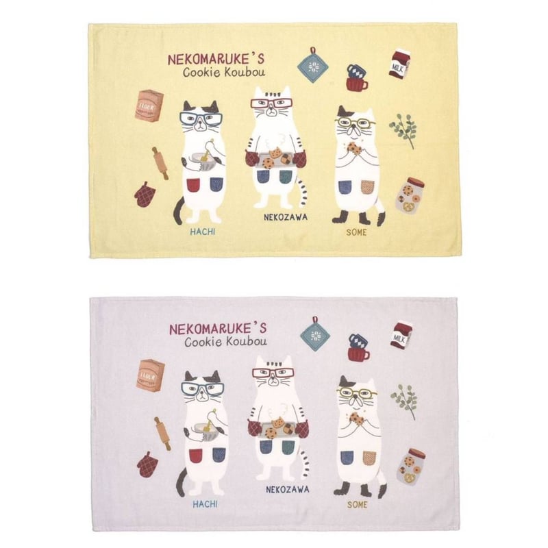 25-8129 マルチタオル ネコまるけ柄 | KUSUGURU STORE