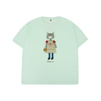 26-9137　パーラーすずらん堂　アップリケ＆刺繍Tシャツ　ラフサイズ　つばめさん柄