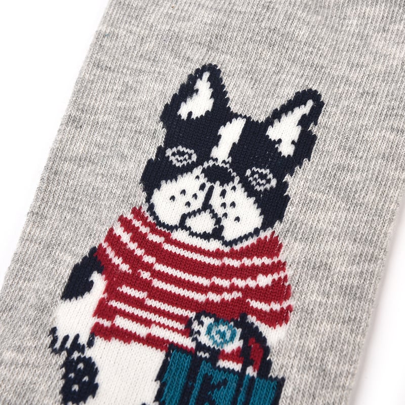 25-8221 クスグルソックス ジャガード靴下 パウロ柄 | KUSUGURU