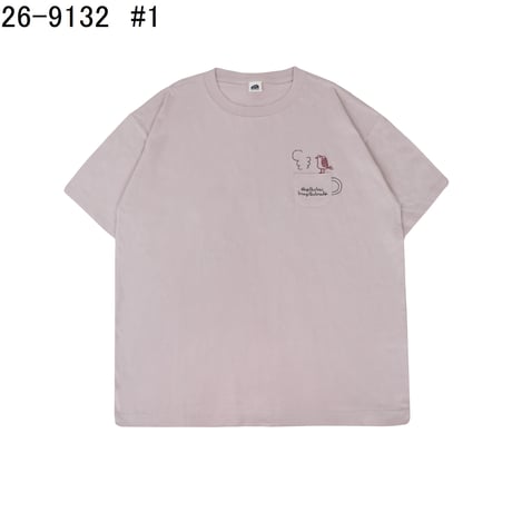 26-9132　クスグルキャラクター　アップリケ＆刺繍Tシャツ　ラフサイズ　マチルダさん柄