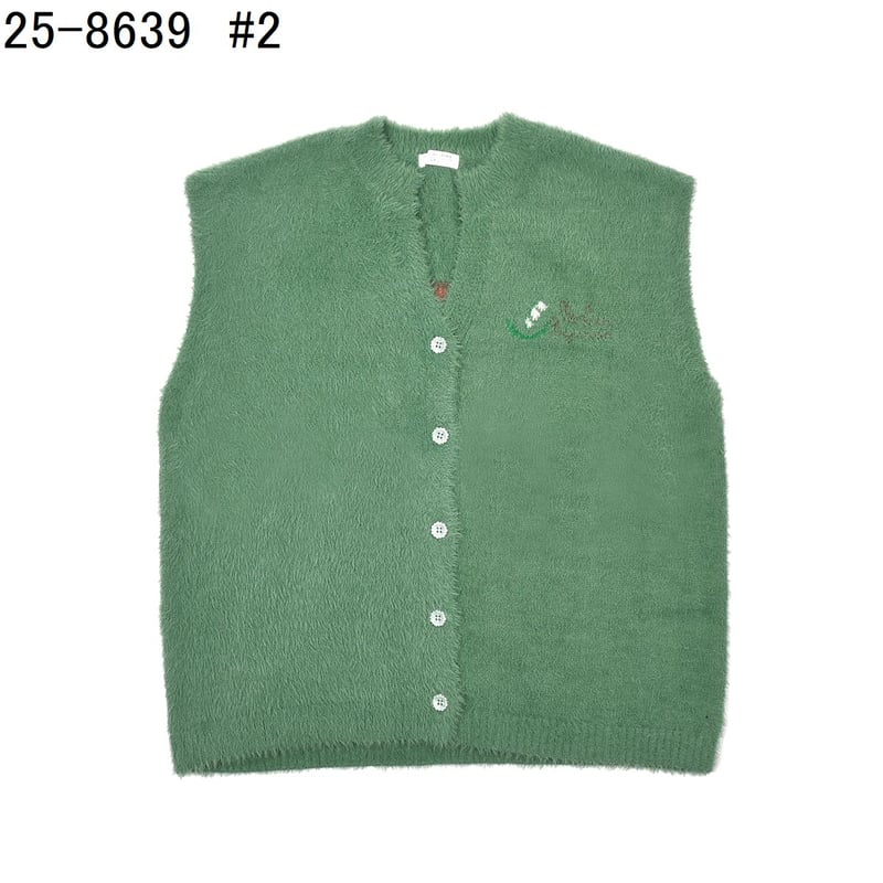 25-8639 シャギーニットセーター あずきさん柄 ベスト | KUSUGURU STORE