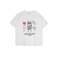 26-9130　クスグルキャラクター　接触冷感オフホワイト・Tシャツ　パウロ柄