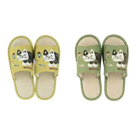 26-9091　綿麻スリッパ　マチルダさん