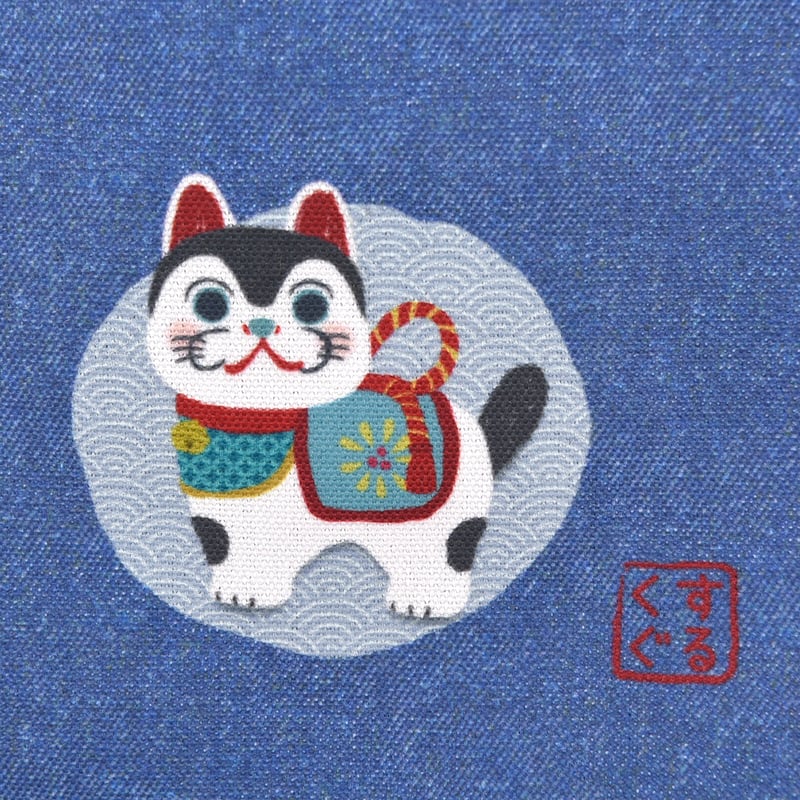 25-8602 キャンバスプチトートバッグ 狛犬張り子柄 | KUSUGURU STORE