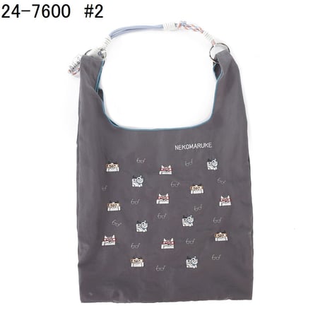 24-7600　2WAYサブバッグ　ネコまるけ柄