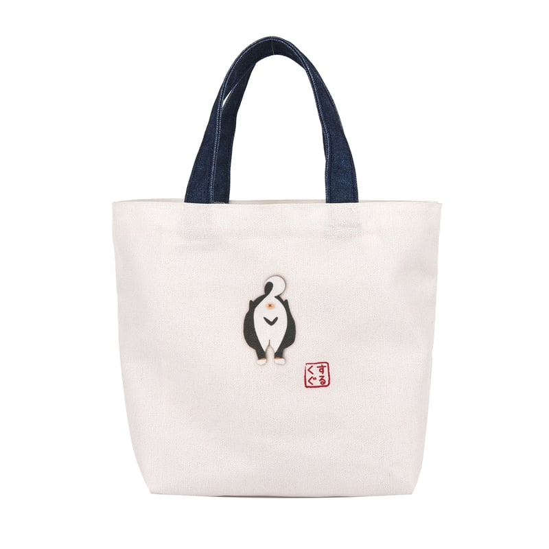 25-8600 キャンバスプチトートバッグ 柴尻君と富士山柄