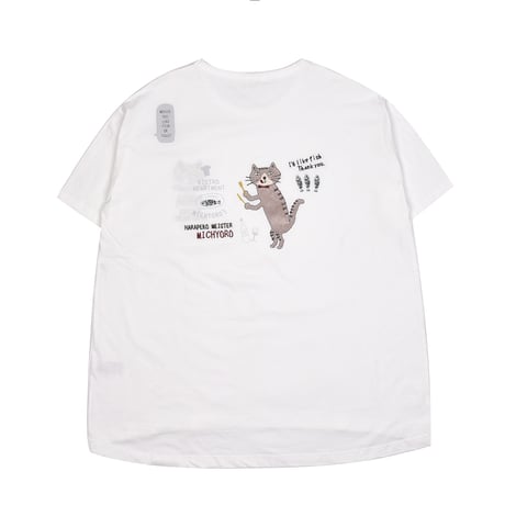 24-7129　天竺ニット　ラフサイズTシャツ　はらぺこミチョロ柄