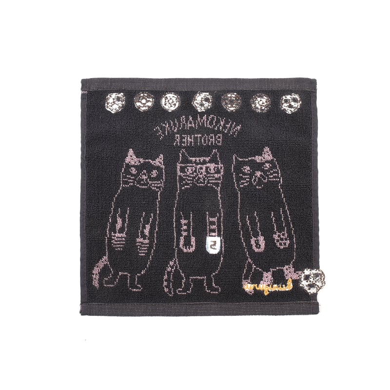 25-8119 ふわふわタオルハンカチ ネコまるけ柄 | KUSUGURU STORE