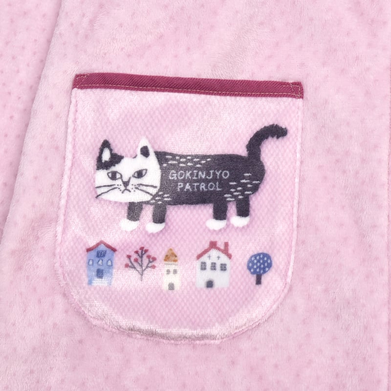 25-8660 モケモケットサンゴマイヤー 前あきワンピース マチルダさん柄