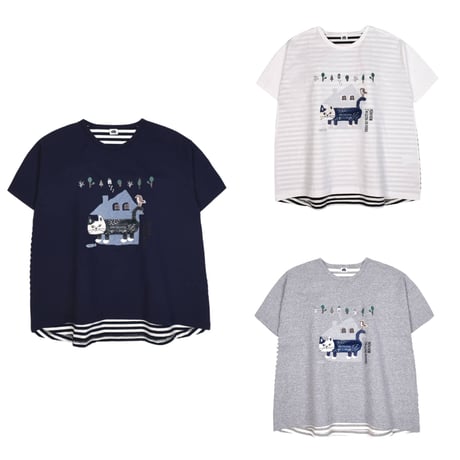 24-7131　天竺ニット　ラフサイズTシャツ　マチルダさん柄