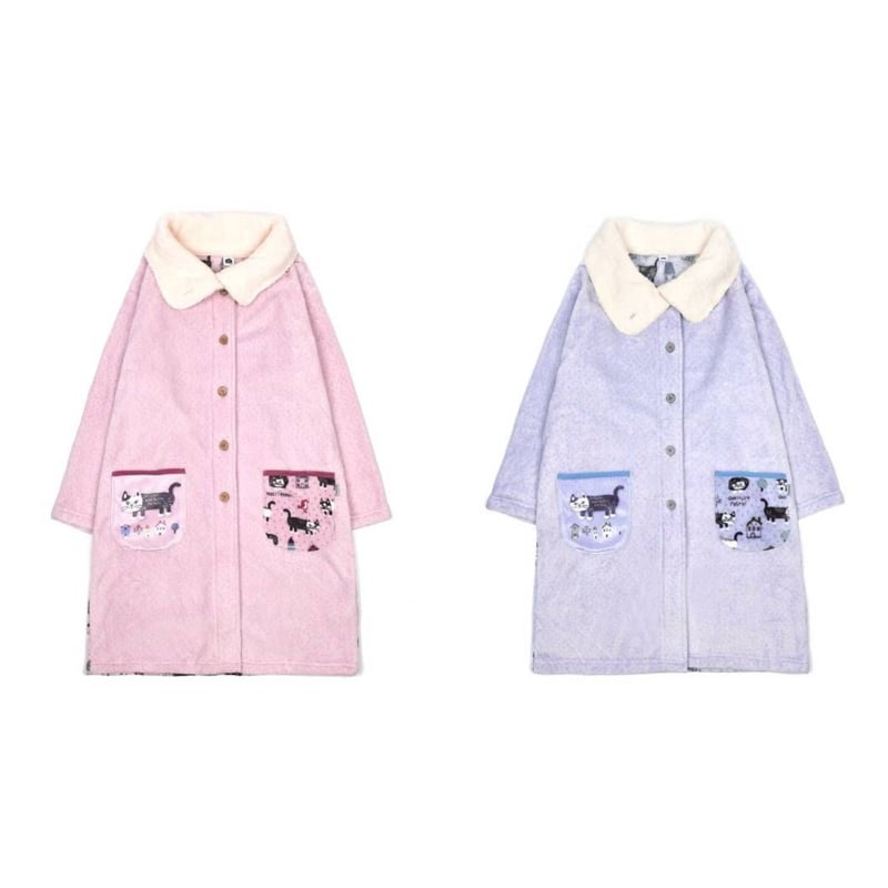 マチャヤンさん 25-8660 モケモケットサンゴマイヤー 前あきワンピース マチルダさん柄