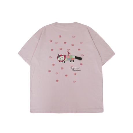 26-9132　クスグルキャラクター　アップリケ＆刺繍Tシャツ　ラフサイズ　マチルダさん柄