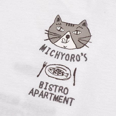 24-7129　天竺ニット　ラフサイズTシャツ　はらぺこミチョロ柄
