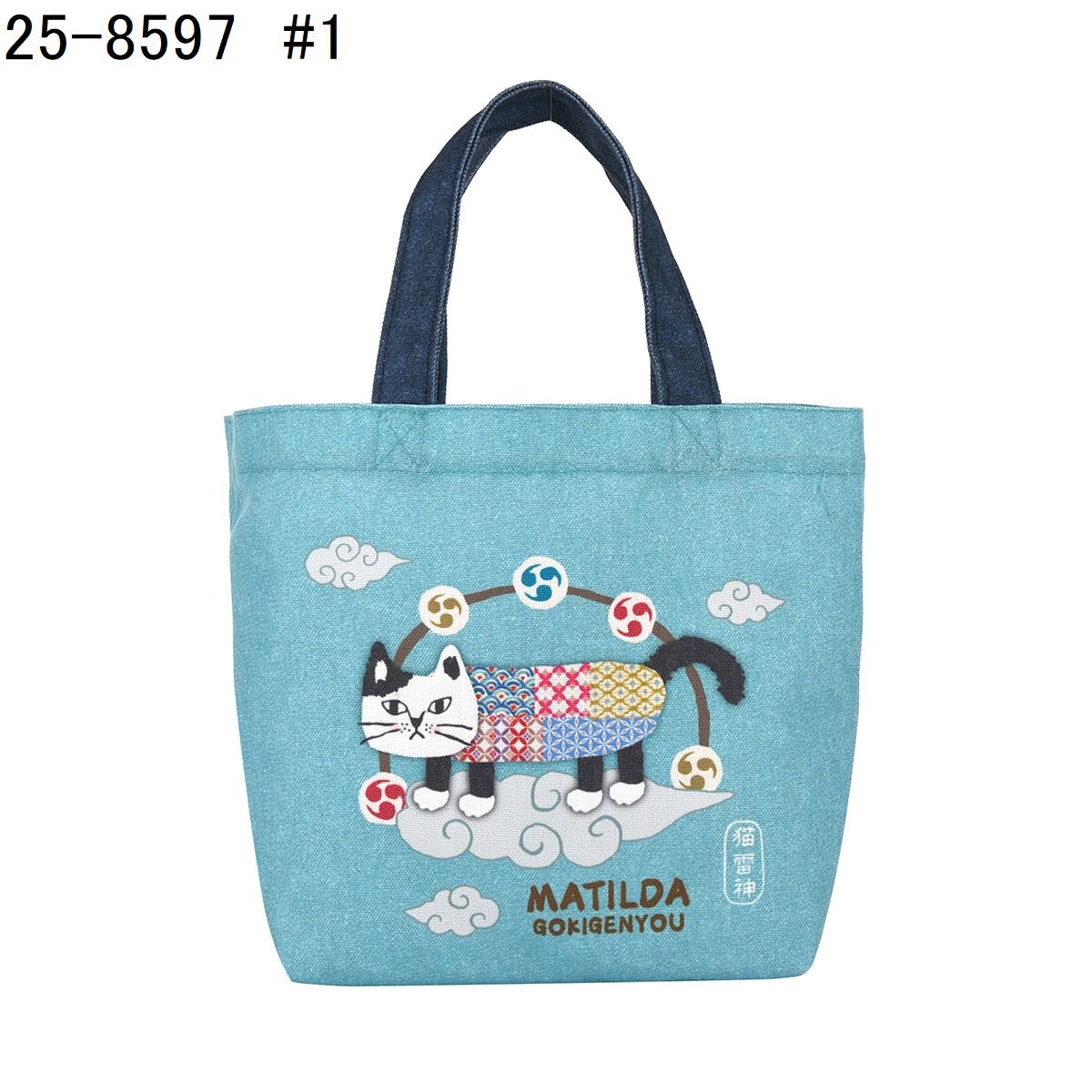 25-8597 キャンバスプチトートバッグ マチルダさん雷神柄 | KUSUGURU STORE