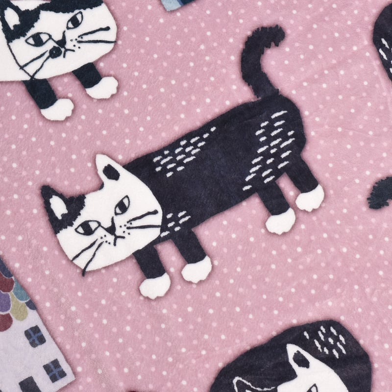 25-8666 モケモケットサンゴマイヤー ひざ掛け(70×100㎝) マチルダさん