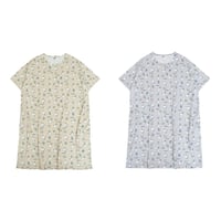 26-9099　天竺ニットのルームウェア　ルームワンピースTシャツ　しまぷうプリントの柄