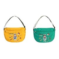 26-9143　クスグルキャラクター　撥水加工刺繍ワッシャーバッグ　ショルダーバッグ　アニマルモード柄