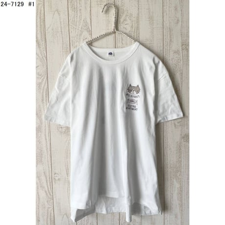 24-7129　天竺ニット　ラフサイズTシャツ　はらぺこミチョロ柄
