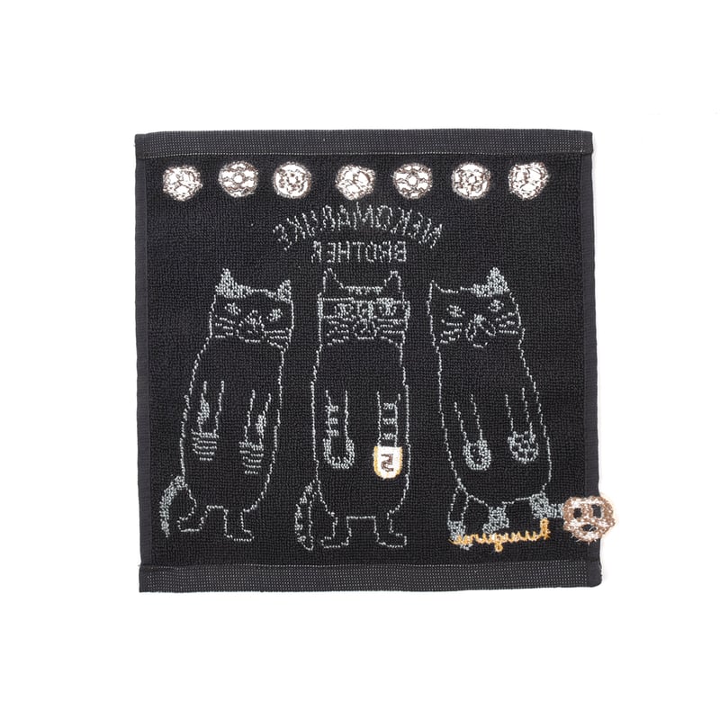 25-8119 ふわふわタオルハンカチ ネコまるけ柄 | KUSUGURU STORE
