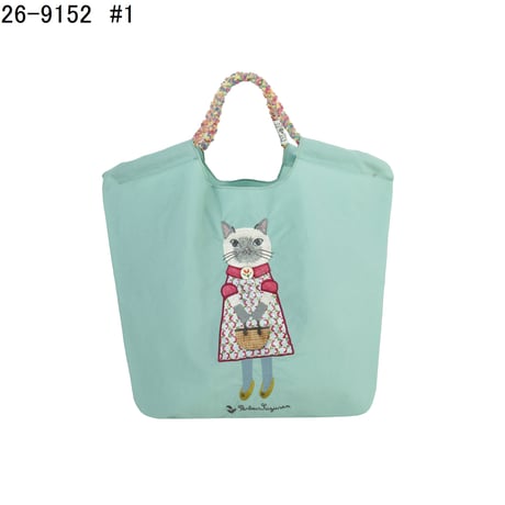 26-9152　パーラーすずらん堂　撥水加工刺繍ワッシャーバッグ　パラコードバッグ