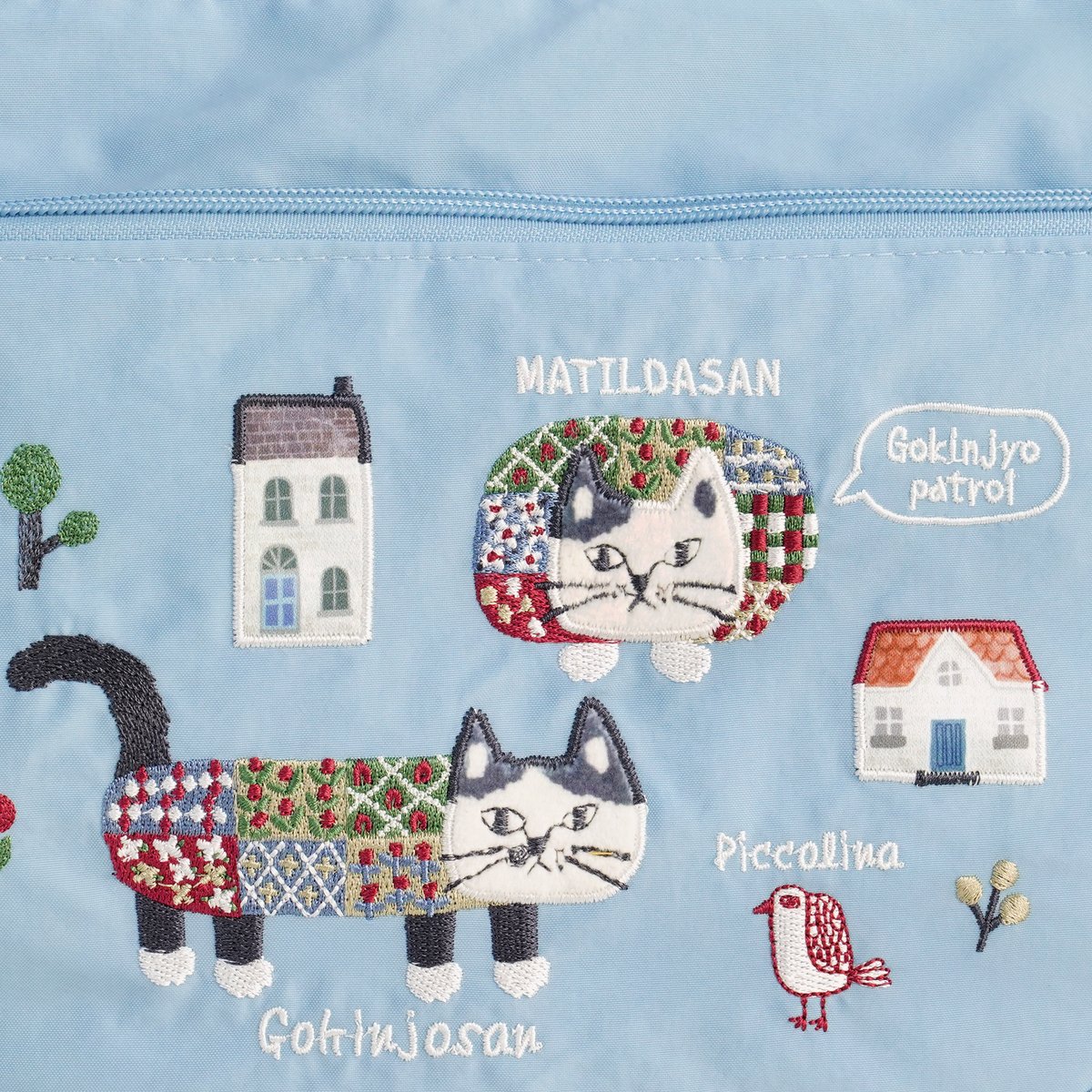 26-9142 クスグルキャラクター 撥水加工刺繍ワッシャーバッグ