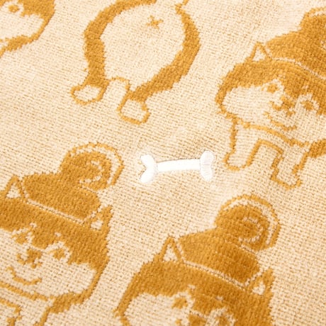 25-8127　ふわふわタオルマフラー　柴尻君柄
