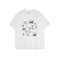 26-9129　クスグルキャラクター　接触冷感オフホワイト・Tシャツ　マチルダさん柄