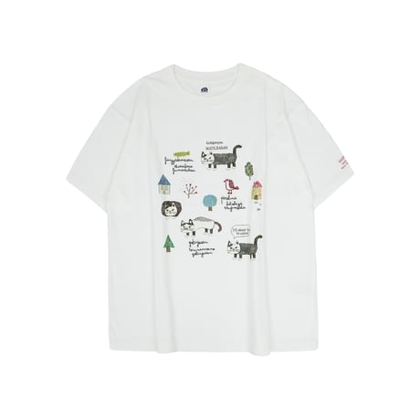 26-9129　クスグルキャラクター　接触冷感オフホワイト・Tシャツ　マチルダさん柄