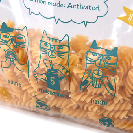23-6593　フリーザーストックバッグ　ねこまるけ柄　Sサイズ（同柄10枚入り）