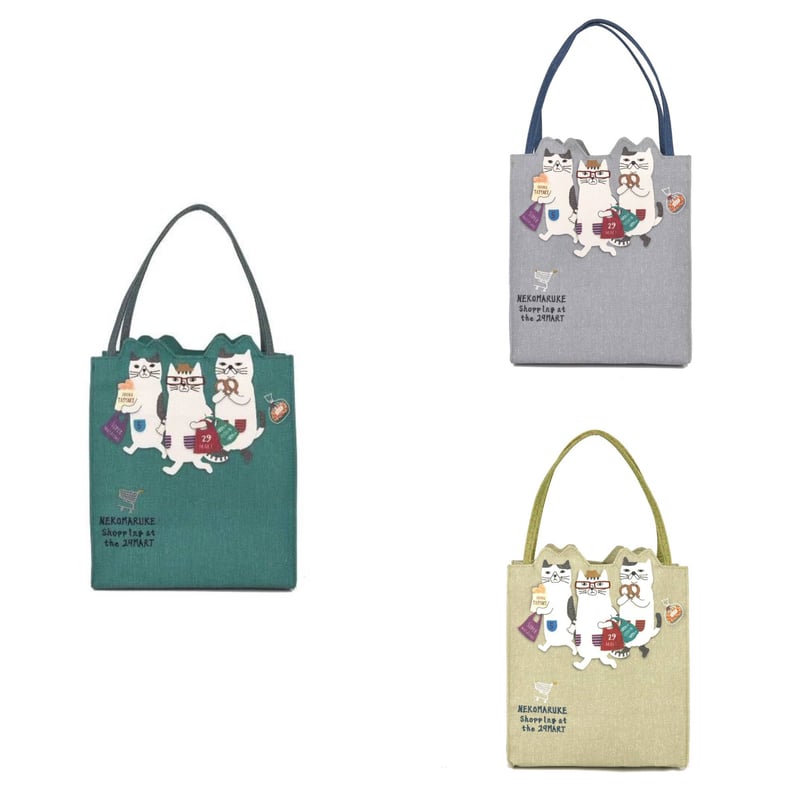 代官山洋食KUCHIBUE オリジナルトート　ネコ　リネン　トワヴァーズ好きにも 33-24254]French bull(フレンチブル) アイラブキャットバッグ 猫