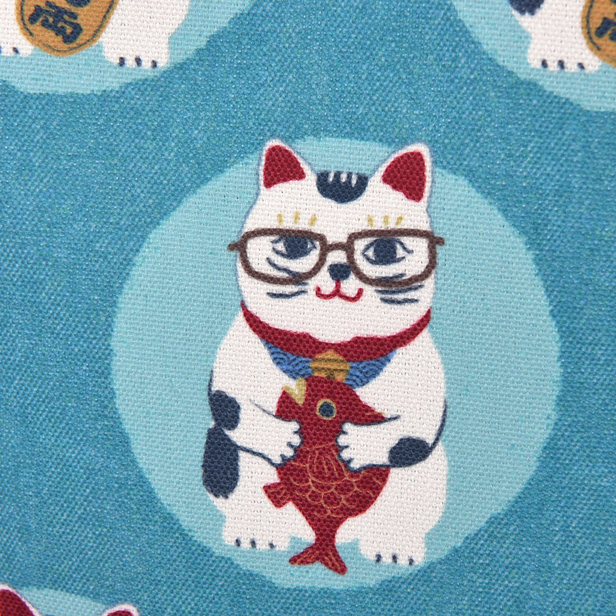 25-8606 キャンバストートバッグ 猫招き柄 | KUSUGURU STORE