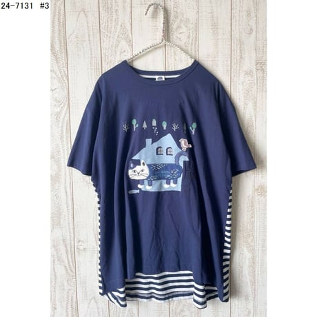 24-7131　天竺ニット　ラフサイズTシャツ　マチルダさん柄