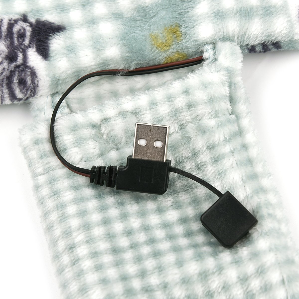 25-8671 モケモケットサンゴマイヤー USBコンパクト座布団 ネコまるけ