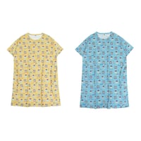 26-9097　天竺ニットのルームウェア　ルームワンピースTシャツ　アニマルモードプリントの柄