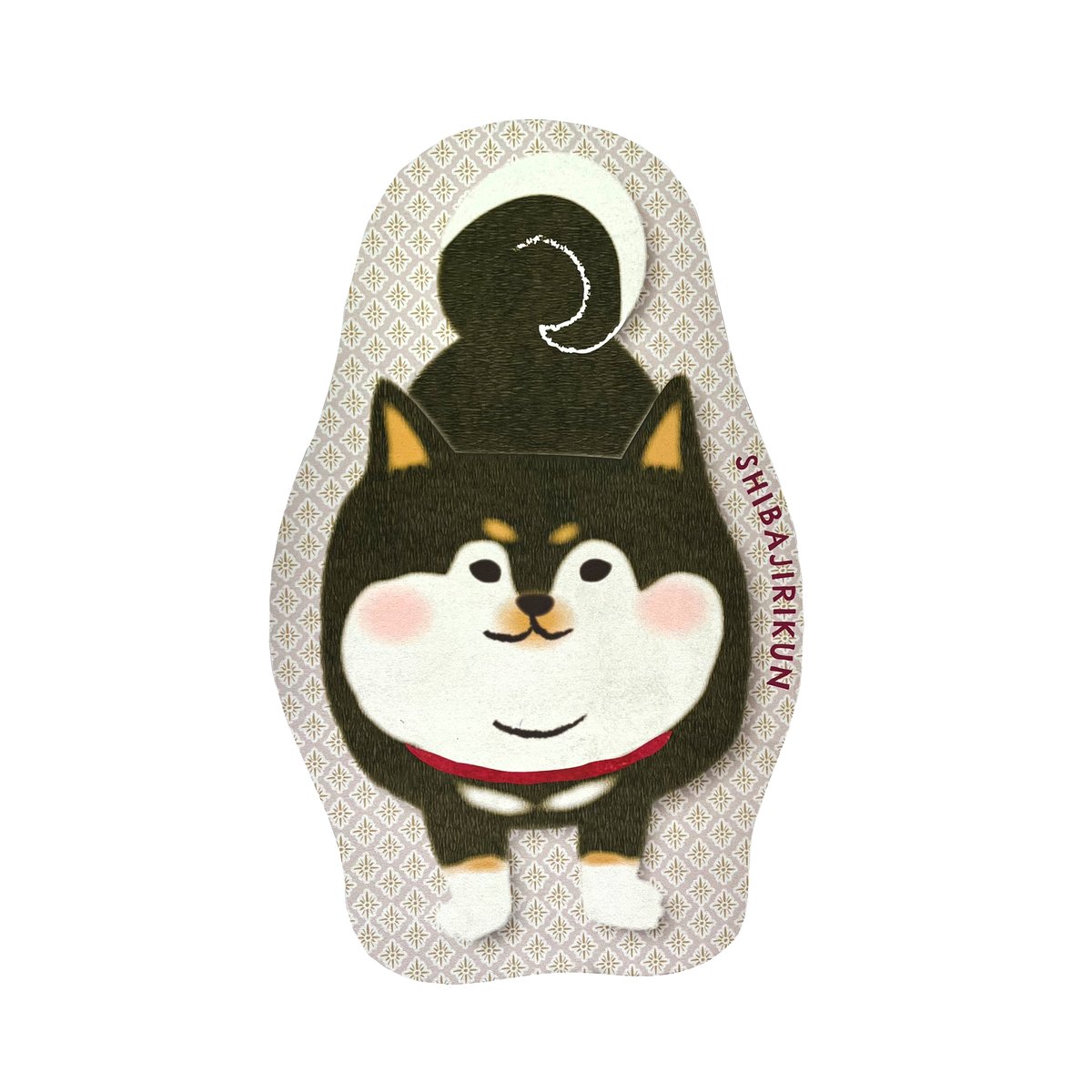 25-8588 やわらか吸水足ふきマット 柴尻君 黒柴 | KUSUGURU STORE