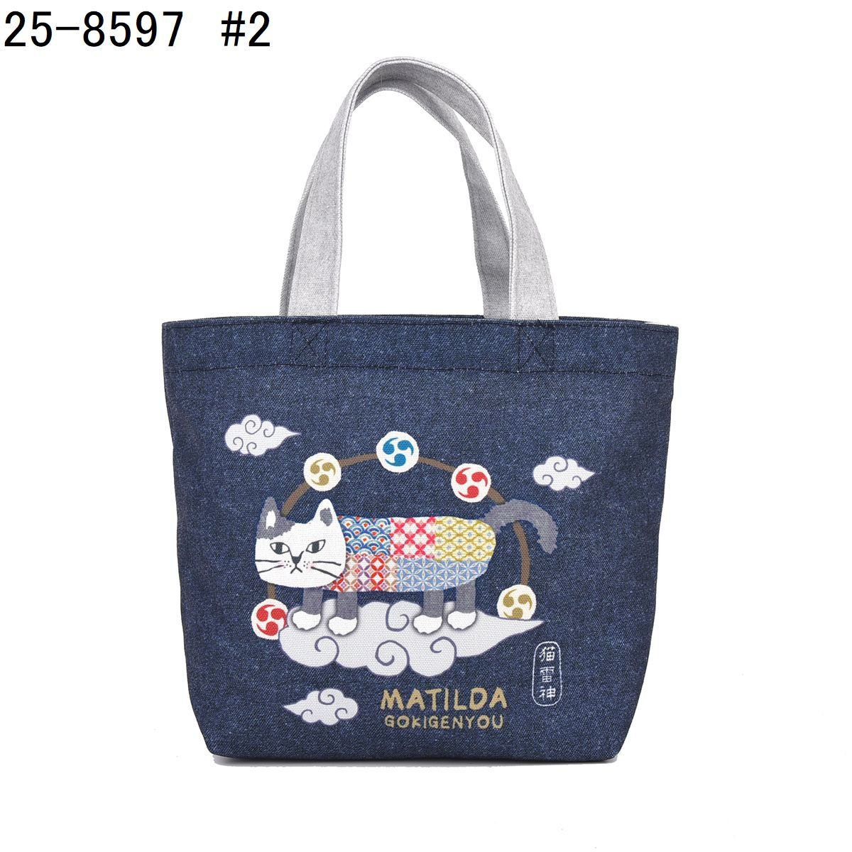 25-8597 キャンバスプチトートバッグ マチルダさん雷神柄 | KUSUGURU STORE