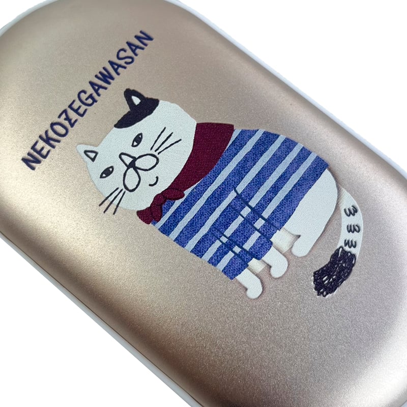 25-8709 充電式ポケットカイロ ねこぜがわさん柄 | KUSUGURU STORE
