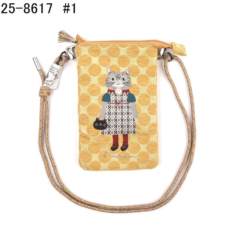 25-8617 パーラーすずらん堂 シェニールジャガード ミニサコッシュ