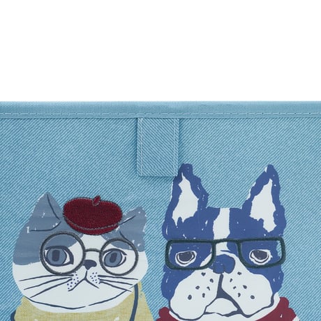 26-10031　ふた付き折りたたみ収納ボックス　アニマルモード柄