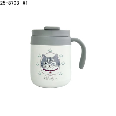 25-8703　パーラーすずらん堂　ステンレス製　蓋付き保温・保冷　ちまきさんの配色マグ